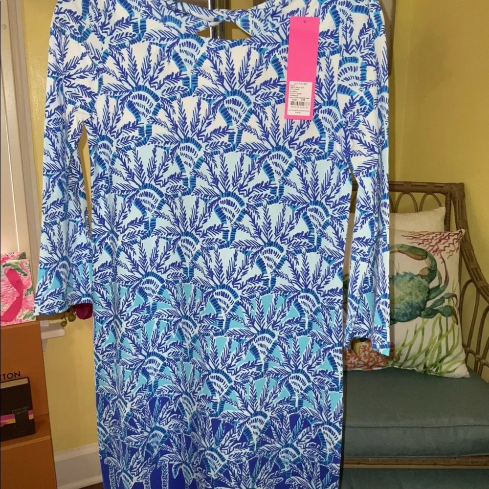 Lilly Pulitzer NWT Bay Dress Whisper Blue One Of A Kind Size XXS,XS - Picture 9 of 9